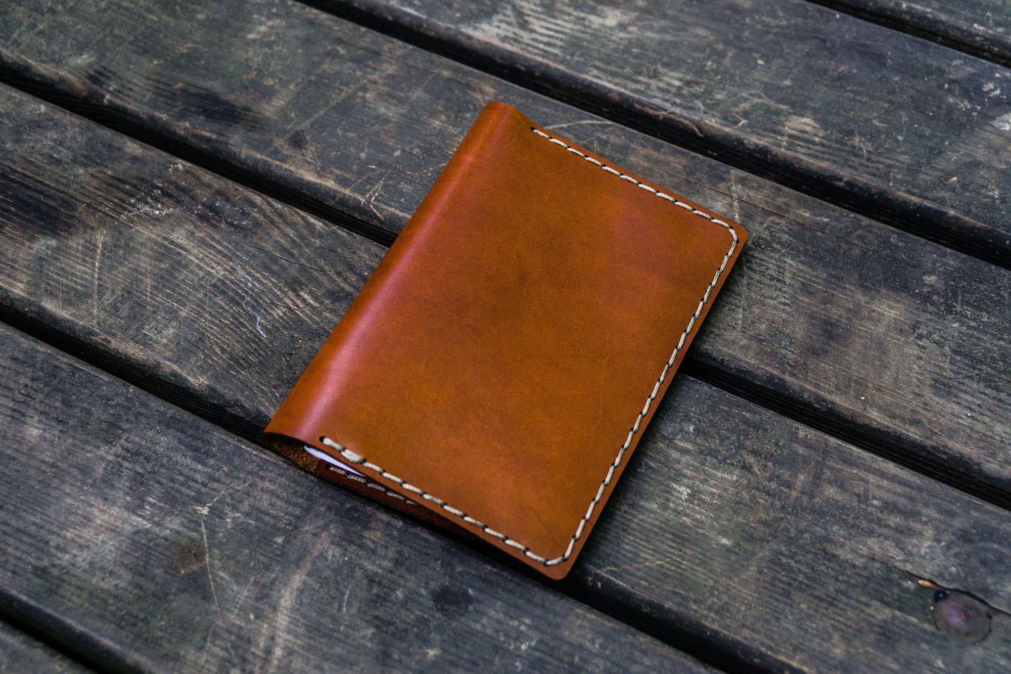 No.33 Personalized Leather Field Notes Cover - Brown - Galen Leather