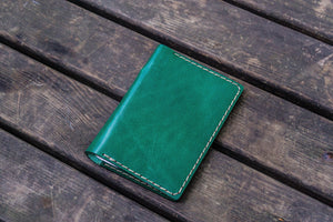 No.33 Personalized Leather Field Notes Cover - Green-Galen Leather