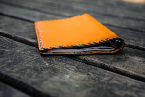 No.33 Personalized Leather Field Notes Cover - Orange-Galen Leather