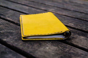 No.33 Personalized Leather Field Notes Cover - Yellow-Galen Leather