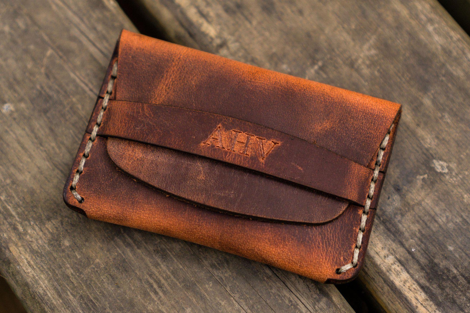 Customized**Leather Envelope Card Holder/Handmade Gift Order/Hand