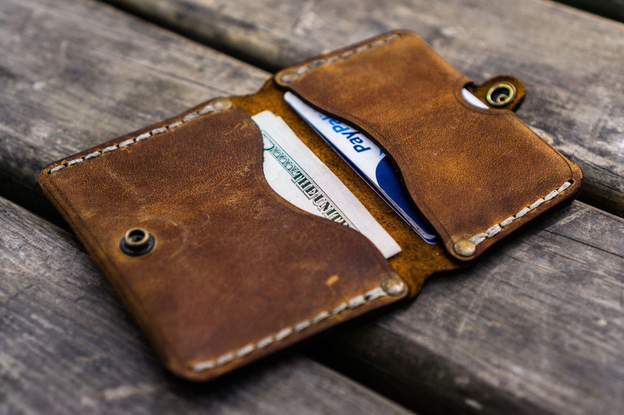 Slim Manhattan Leather Classic Wallet Handmade by Hentley