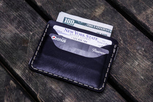 No.40 Handmade Leather Slim Card Wallet - Black-Galen Leather