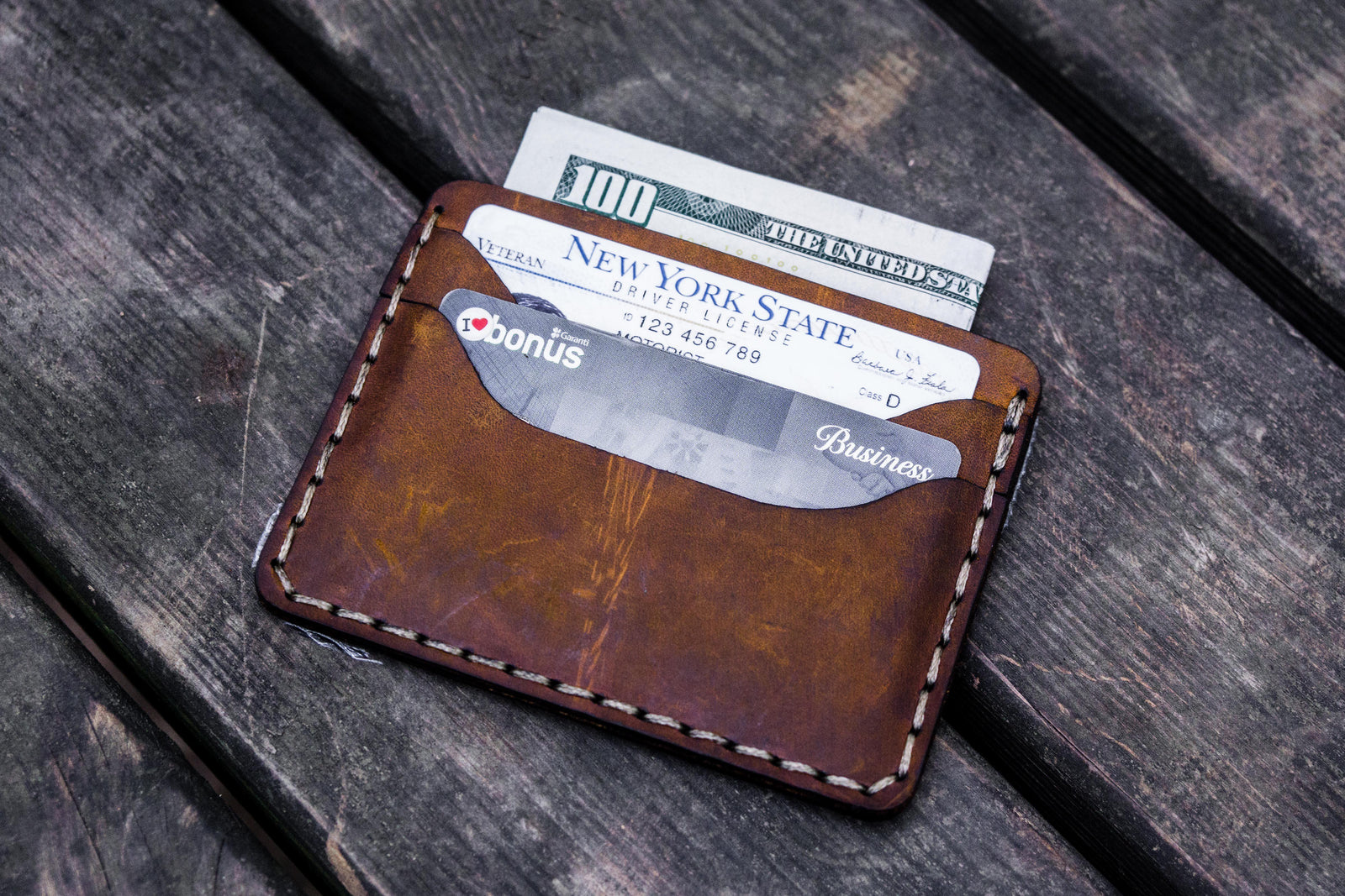 Slim Leather Business Card Holder