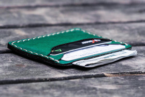 No.40 Handmade Leather Slim Card Wallet - Green-Galen Leather