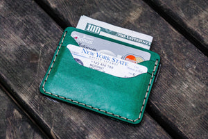 No.40 Handmade Leather Slim Card Wallet - Green-Galen Leather