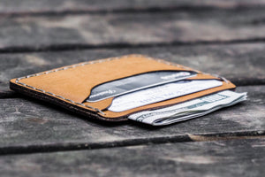 No.40 Handmade Leather Slim Card Wallet - Natural-Galen Leather