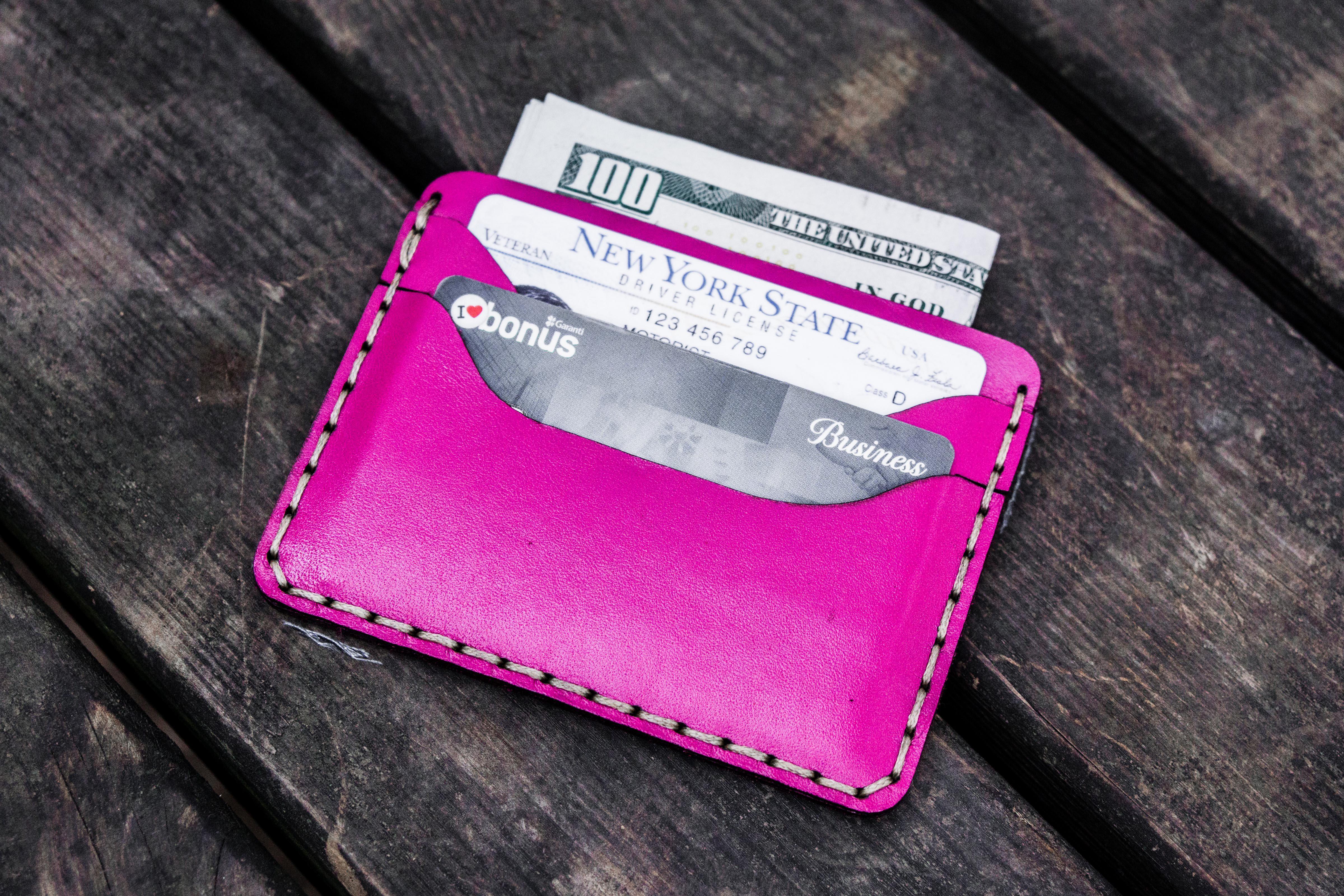 【LE MASQUE】Pie Heart Slim Card Wallet Hybrid Card Wallet - Leather Edition