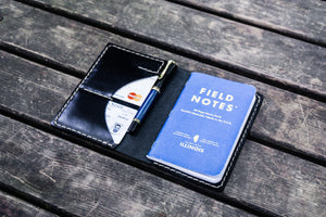 No.44 Personalized Leather Field Notes Cover - Black-Galen Leather