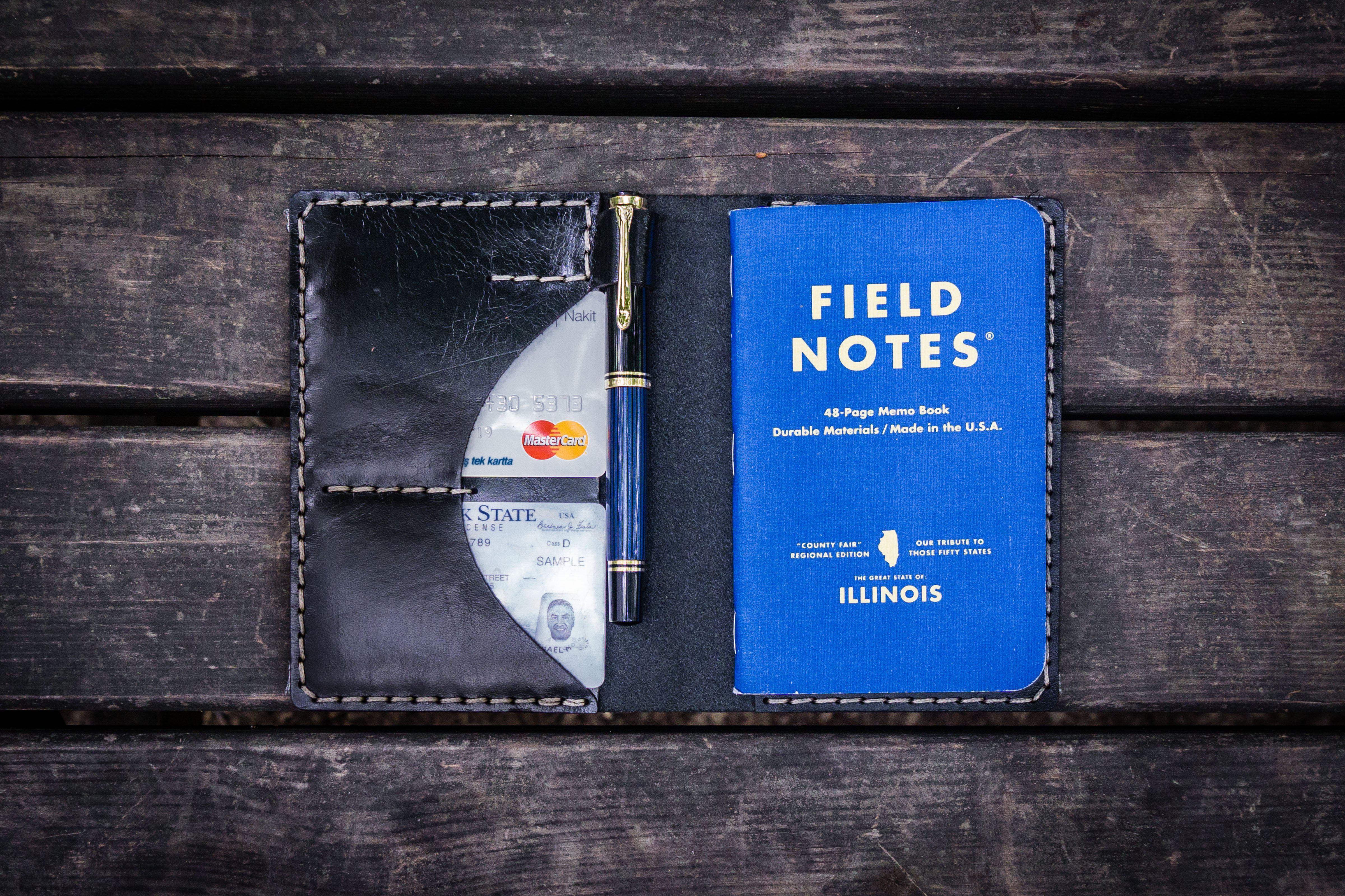 No.44 Personalized Leather Field Notes Cover - Brown - Galen Leather