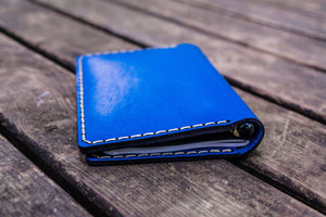 No.44 Personalized Leather Field Notes Cover - Blue-Galen Leather