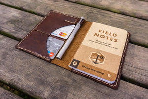 No.44 Personalized Leather Field Notes Cover - Brown-Galen Leather