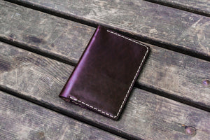 No.44 Personalized Leather Field Notes Cover - Dark Brown-Galen Leather