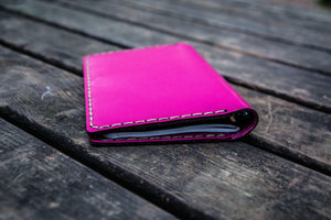 No.44 Personalized Leather Field Notes Cover - Pink-Galen Leather