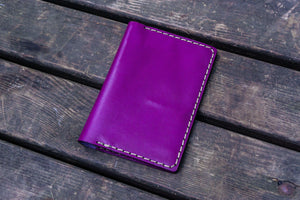No.44 Personalized Leather Field Notes Cover - Purple-Galen Leather