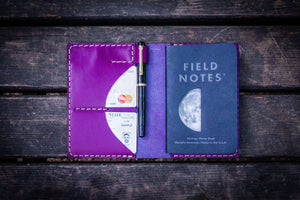 No.44 Personalized Leather Field Notes Cover - Purple-Galen Leather