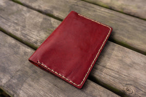 No.44 Personalized Leather Field Notes Cover - Red-Galen Leather