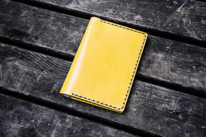 No.44 Personalized Leather Field Notes Cover - Yellow-Galen Leather
