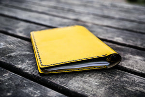 No.44 Personalized Leather Field Notes Cover - Yellow-Galen Leather