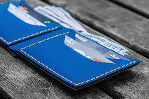 No.48 Personalized Handmade Leather Wallet - Blue-Galen Leather