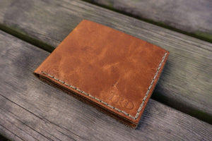 No.48 Personalized Handmade Leather Wallet - Rustic Brown-Galen Leather