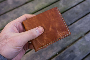 No.48 Personalized Handmade Leather Wallet - Rustic Brown-Galen Leather