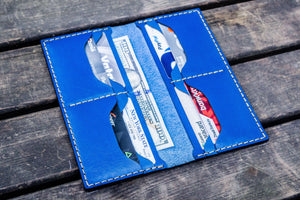 No.49 Handmade Leather Women Wallet - Blue-Galen Leather