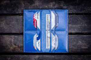 No.49 Handmade Leather Women Wallet - Blue-Galen Leather
