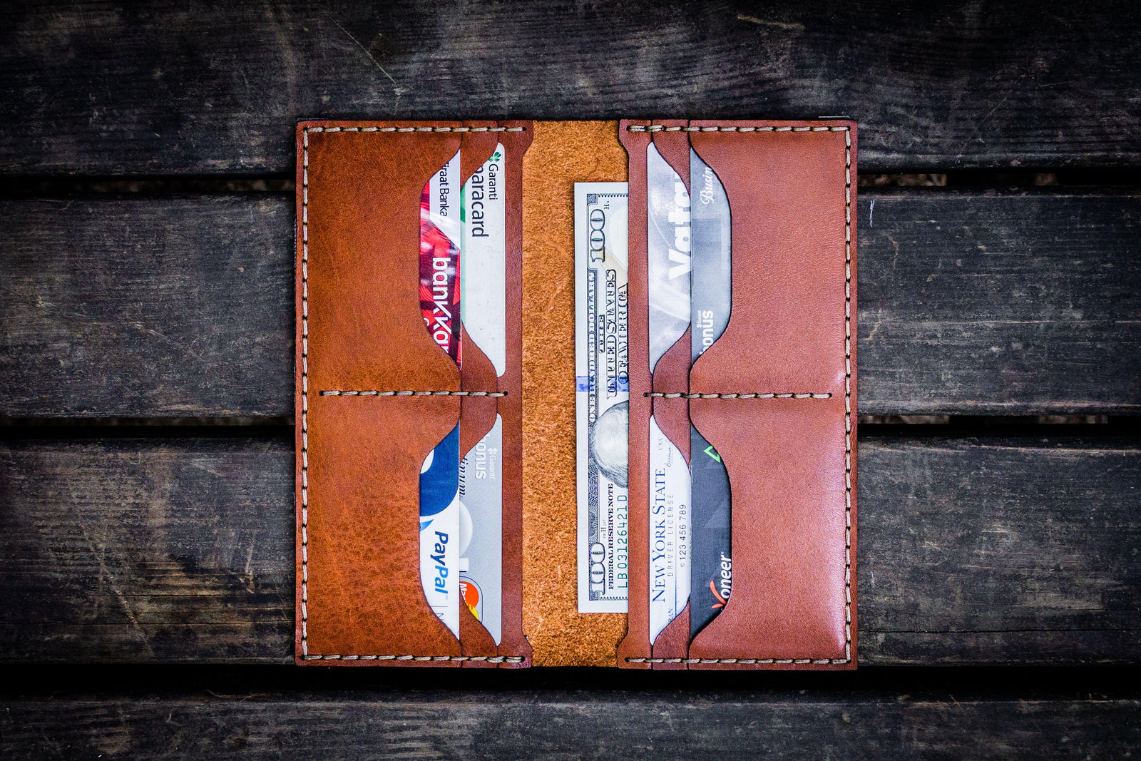 No.49 Handmade Leather Women Wallet - Brown-Galen Leather