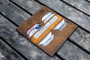 No.49 Handmade Leather Women Wallet - Crazy Horse Brown-Galen Leather