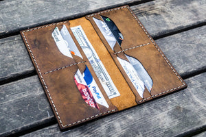 No.49 Handmade Leather Women Wallet - Crazy Horse Brown-Galen Leather