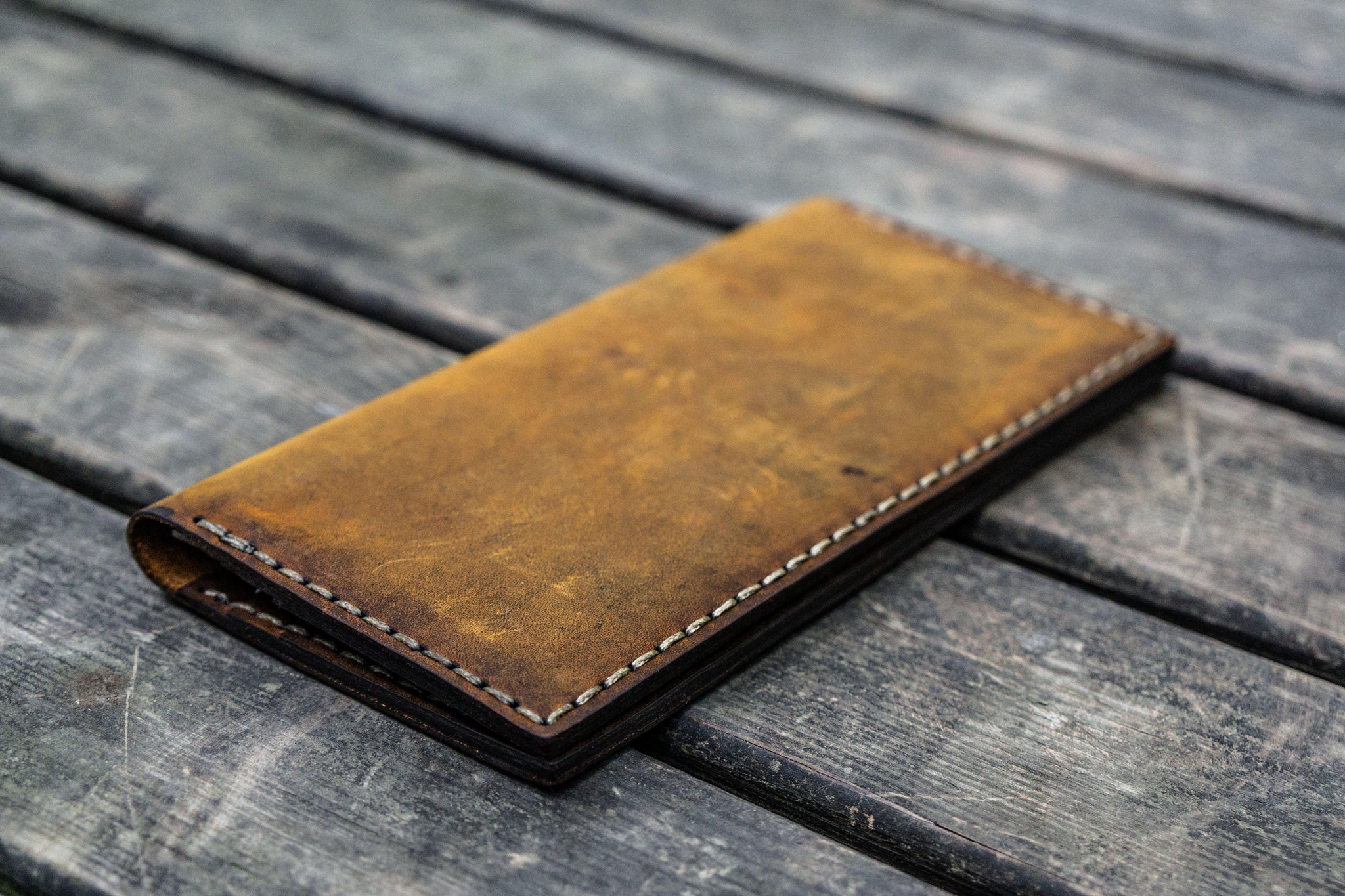 Personalised Real Leather Rustic Men's Wallet Handmade 