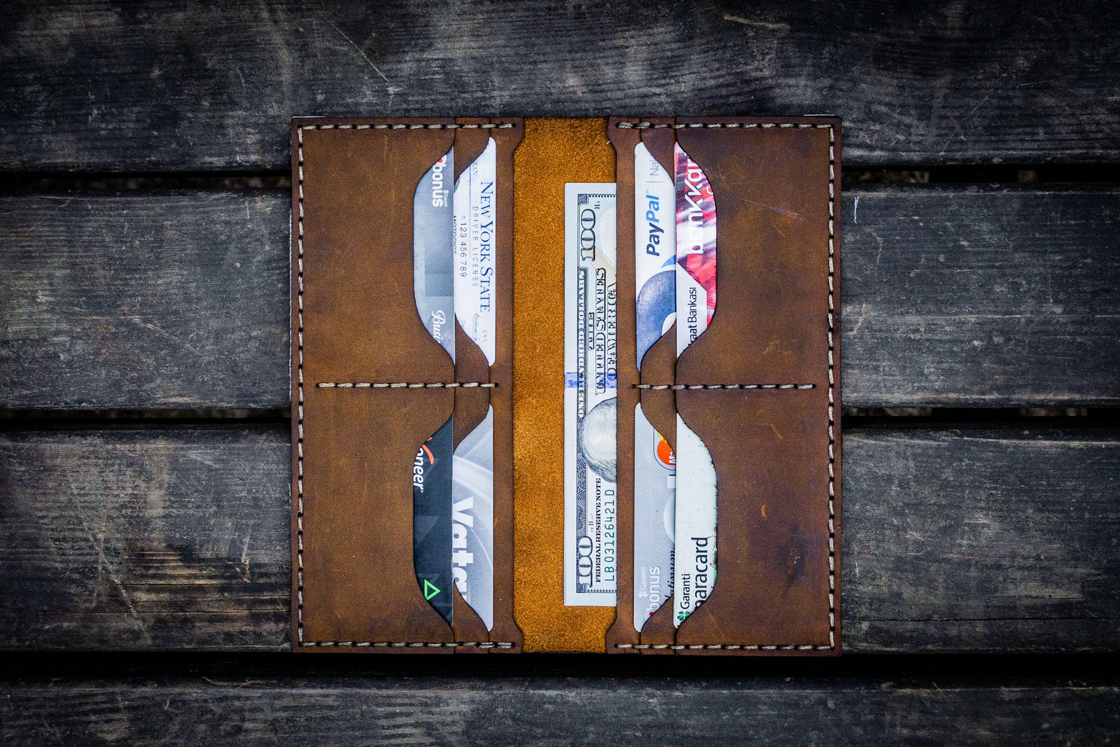 Unisex Handmade Leather Long Wallet | Galen Leather