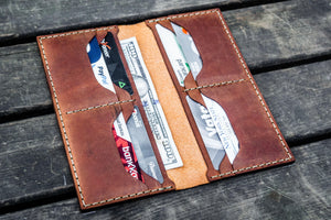 No.49 Handmade Leather Women Wallet - Crazy Horse Tan-Galen Leather