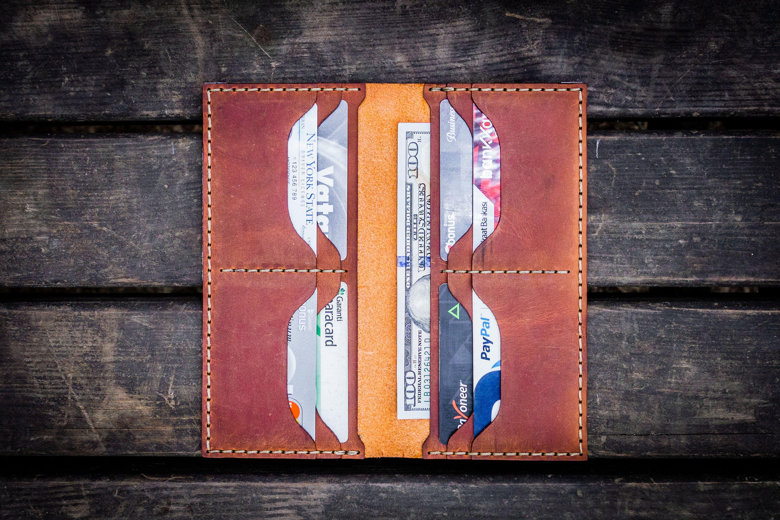 No.49 Handmade Leather Women Wallet - Crazy Horse Tan-Galen Leather