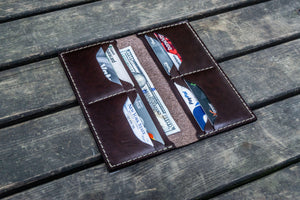 No.49 Handmade Leather Women Wallet - Dark Brown-Galen Leather