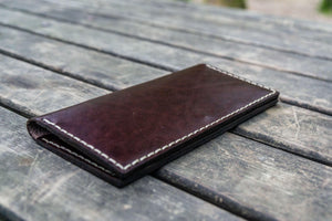 No.49 Handmade Leather Women Wallet - Dark Brown-Galen Leather
