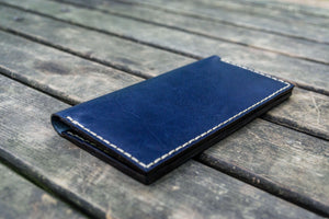 No.49 Handmade Leather Women Wallet - Navy Blue-Galen Leather