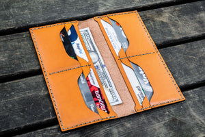 No.49 Handmade Leather Women Wallet - Orange-Galen Leather