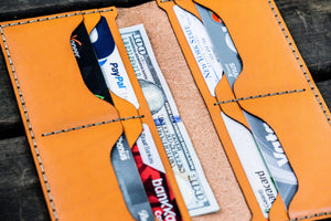 No.49 Handmade Leather Women Wallet - Orange-Galen Leather