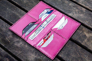 No.49 Handmade Leather Women Wallet - Pink-Galen Leather