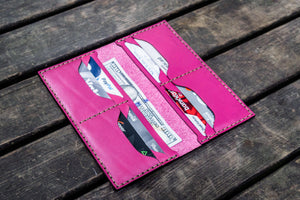 No.49 Handmade Leather Women Wallet - Pink-Galen Leather