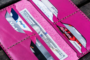 No.49 Handmade Leather Women Wallet - Pink-Galen Leather