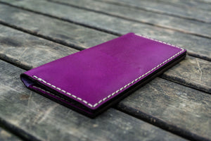 No.49 Handmade Leather Women Wallet - Purple-Galen Leather