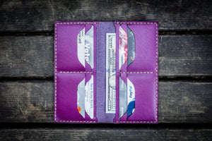 No.49 Handmade Leather Women Wallet - Purple-Galen Leather