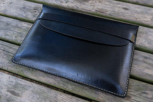 Personalized Leather MacBook Sleeves - Black-Galen Leather