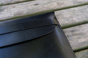 Personalized Leather MacBook Sleeves - Black-Galen Leather