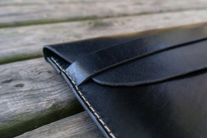 Personalized Leather MacBook Sleeves - Black-Galen Leather