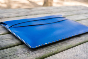 Personalized Leather MacBook Sleeves - Blue-Galen Leather