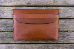 Personalized Laptop Sleeve - Leather - Brown - Engraved - 11